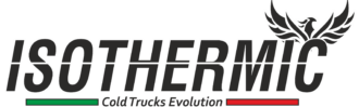 Logo Isothermic Cold Trucks Evolution con aquila stilizzata e colori della bandiera italiana, azienda specializzata in veicoli refrigerati