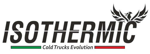 Logo Isothermic Cold Trucks Evolution con aquila stilizzata e colori della bandiera italiana, azienda specializzata in veicoli refrigerati